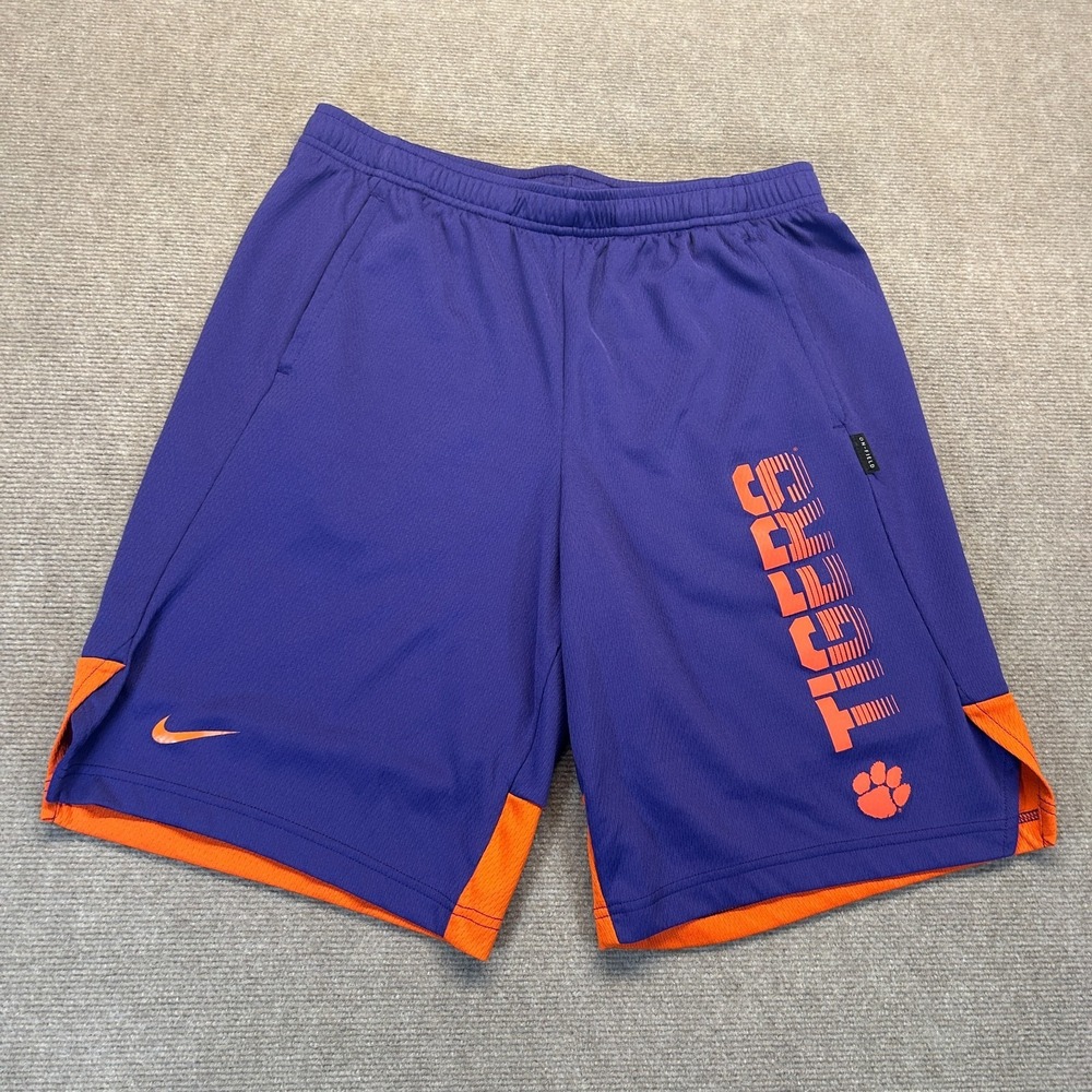 Clemson Tigers Nike Athletic Shorts Men's Small Elastic Waist On-Field Train 10"